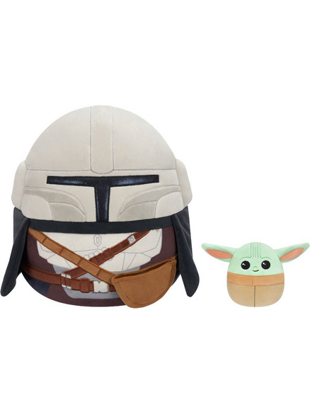 Jazwares Squishmallows Star Wars Mandalorian & Grogu 30cm & 9cm
