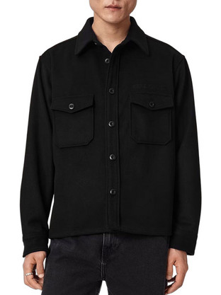 AllSaints ALL SAINTS PALERMO LS Ανδρικό Πουκάμισο Βαμβακερό Μακρυμάνικο Μαύρο M021SF-ORCA