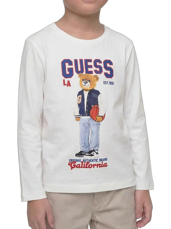 Guess Παιδικό T-Shirt Λευκό N6YI06K3794-G011