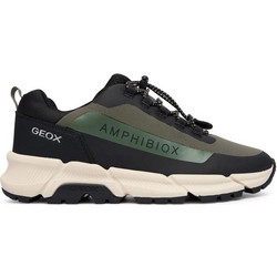 Geox Flexyper Παιδικά Sneakers Μαύρα Χακί J46LCC0FU50C0498