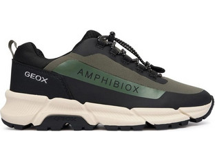 Geox Flexyper Παιδικά Sneakers Μαύρα Χακί J46LCC0FU50C0498