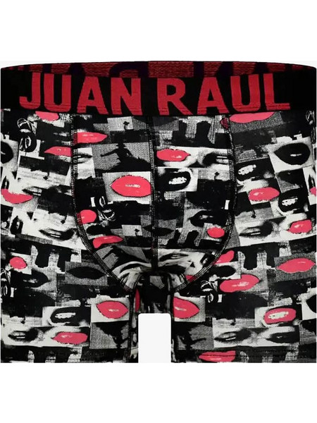 Juan Raul Pop Art Lips Ανδρικό Μποξεράκι Μαύρο JR713