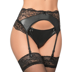 Milena By Paris Maeva Ζαρτιέρες με Δαντέλα See Through Μαύρες 5400