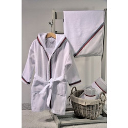 Down Town Home Stripe Βρεφικό Μπουρνούζι Κάπα Λευκό 75x75cm