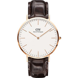 Daniel Wellington Ανδρικό Ρολόι με Καφέ Δερμάτινο Λουράκι DW00600011