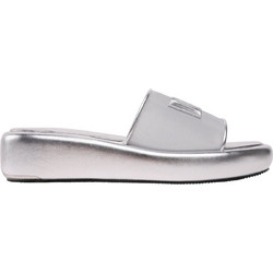 DKNY Odina Γυναικείες Παντόφλες Καλοκαιρινές Platforms Ασημί K1321021-SIL