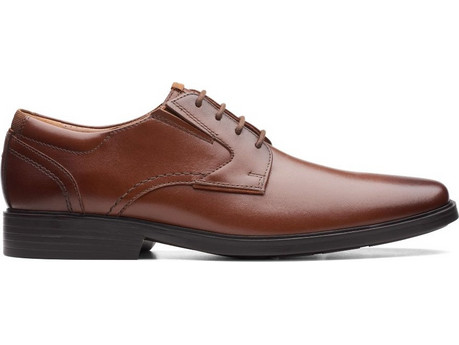 Clarks Lite Low Ανδρικά Σκαρπίνια Derby Δερμάτινα Καφέ 26167571