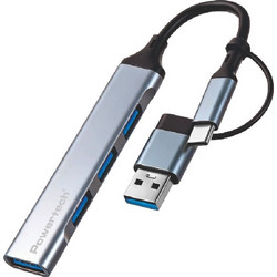 Powertech PTR-0206 USB Hub 3.0 USB-C με 4 Θύρες USB-A