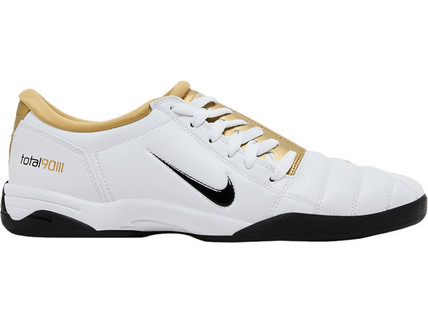 Nike Total 90 IN HJ9351-101 Παιδικά Ποδοσφαιρικά Παπούτσια Σάλας Λευκά Χρυσά