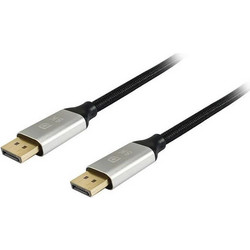 Equip Καλώδιο DisplayPort 1.4 to DisplayPort Male Braided 2m Black Silver 119262