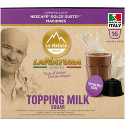 La Natura Lifestyle Κάψουλες Σοκολάτα Topping Milk with Sugar Συμβατές με Μηχανή Dolce Gusto 16τμχ