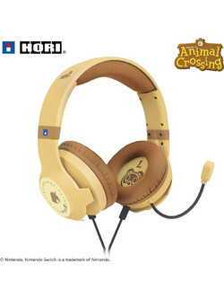 Hori Animal Crossing Gaming Headset Over Ear Brown