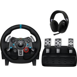 Logitech G G29 Driving Force G321 Bundle Τιμονιέρα 900° με Πετάλια για PC / PS5 / PS4