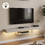 Megapap Έπιπλο Τηλεόρασης Ξύλινο με Φωτισμό Led Μ150xΠ29.6xΥ22cm Albares GP042-0186,7