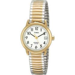 Timex Γυναικείο Ρολόι με Ασημί Χρυσό Μεταλλικό Μπρασελέ ZT601C