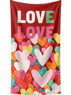 Kare Design Big Love Πετσέτα Θαλάσσης Microfiber Κόκκινη 90x170cm KA-44159