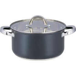 Alpina Κατσαρόλα Ανοξείδωτη Χωρίς Επίστρωση 22cm 4.7lt