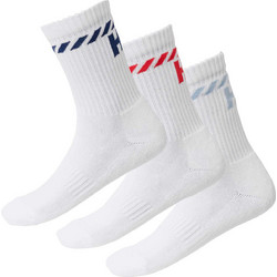 Helly Hansen Βαμβακερές Ανδρικές Κάλτσες Ψηλές με Σχέδια Λευκές 3Pack 67479-003