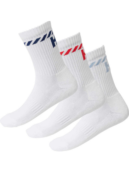 Helly Hansen Βαμβακερές Ανδρικές Κάλτσες Ψηλές με Σχέδια Λευκές 3Pack 67479-003