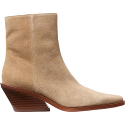 Michael Kors Γυναικεία Μποτάκια Cowgirl Suede Μπεζ με Χοντρό Χαμηλό Τακούνι 40T5NSME5S-222