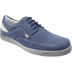 Softies Ανδρικά Σκαρπίνια Derby Δερμάτινα Navy Μπλε 6630