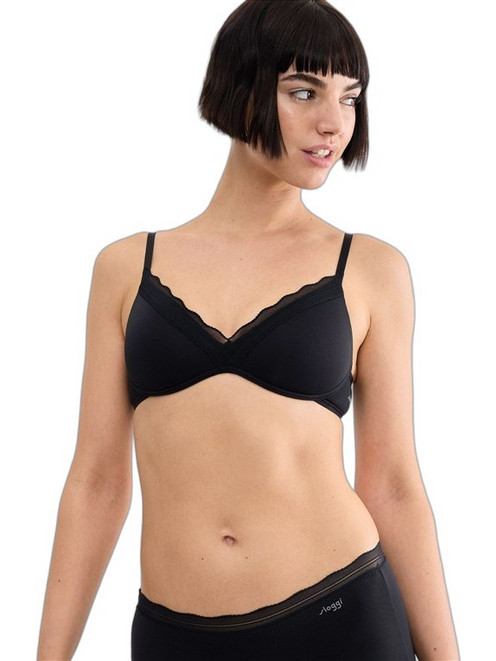 Sloggi Go Blush Σουτιέν Push Up με Μπανέλα Μαύρο 10228626-0004