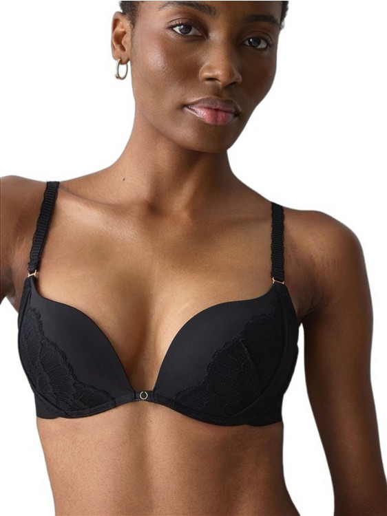 Triumph Love in Lace Σουτιέν για Βαθύ Ντεκολτέ με Ελαφριά Ενίσχυση με Μπανέλα Μαύρο 10229134-0004
