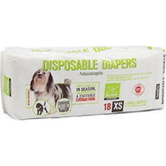 Nunbell Πάνες Βρακάκια Σκύλου με Αυτοκόλλητα XS 2-4kg 22-40cm 18τμχ