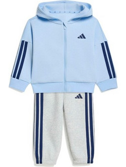 Adidas Βρεφικό Σετ Φόρμας Χειμωνιάτικο Γαλάζιο Γκρι KR9323