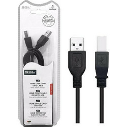 SGL 197550 Καλώδιο USB-A Male 2.0 to USB-B Male 3m Black