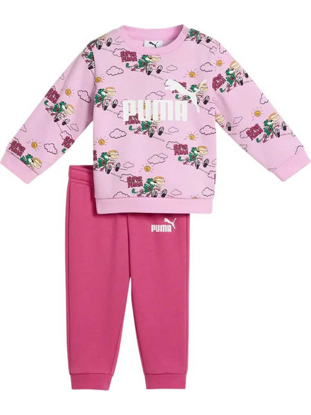 Puma σετ Super Minicats Βρεφικό Σετ Φόρμας για Κορίτσι Χειμωνιάτικο Ροζ Φούξια 638107-47