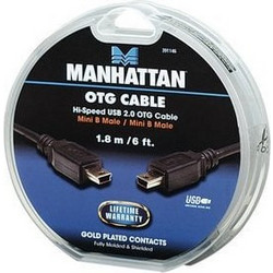 Manhattan 391146 Καλώδιο USB-B Mini Male 2.0 to USB-B Mini Male 1.8m Black