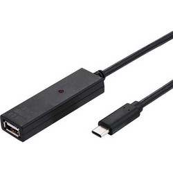 Value 12.99.1114 Καλώδιο USB-A Female 2.0 to USB-C Male 20m Black