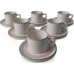 Hermia Multi Σετ Φλιτζάνια Κεραμικά Πολύχρωμα 184ml 6τμχ 275KRM2554