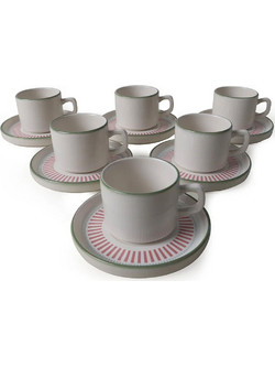 Hermia Multi Σετ Φλιτζάνια Κεραμικά Πολύχρωμα 184ml 6τμχ 275KRM2554