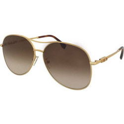 Fendi FE40200U 30F Ανδρικά Γυαλιά Ηλίου Aviator Μεταλλικά Χρυσά με Καφέ Φακό