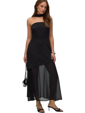 Vero Moda Maxi Φόρεμα για Γάμο / Βάπτιση Μαύρο 10353449