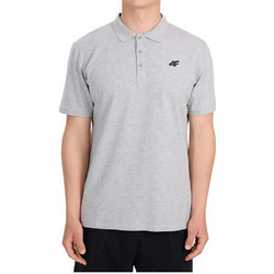 4F Ανδρική Κοντομάνικη Polo Μπλούζα Γκρι 4FWMM00TPTSM0771-23M