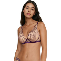 Promise Σουτιέν για Βαθύ Ντεκολτέ Push Up με Μπανέλα Μωβ Nude L7001