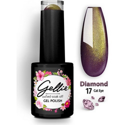 Gellie Diamond 17 Cat Eye Ημιμόνιμο Βερνίκι Νυχιών