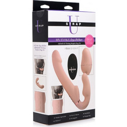 Strap U Evoke Strapless Strap On 26.3cm με Δόνηση Flesh