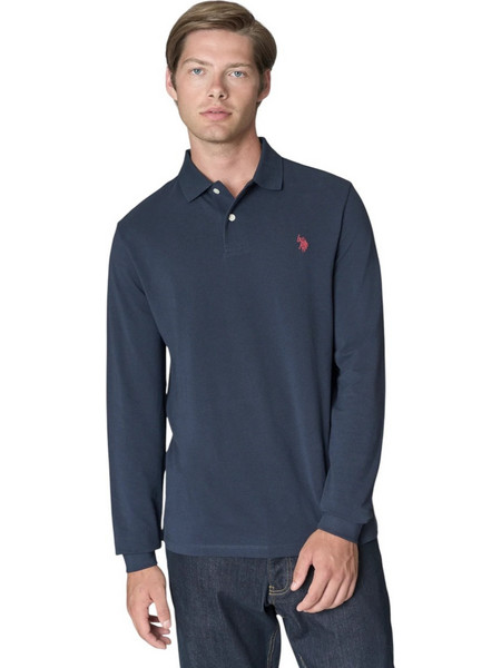 U.S. Polo Assn. Ανδρική Μπλούζα Polo Μακρυμάνικη Navy Μπλε US44177002-177