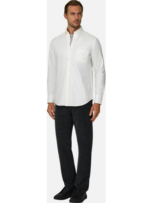 Boggi Milano Ανδρικό Πουκάμισο Μακρυμάνικο Slim Fit Λευκό BO26A094604