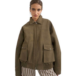 Topshop Γυναικείο Μπουφάν Bomber Μακρύ Καφέ 31001470