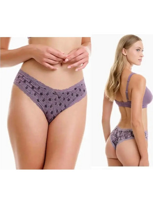 Walk Γυναικεία Brazil με Δαντέλα Μωβ 2Pack W2014-81