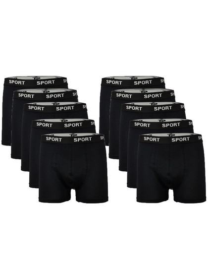 Onurel Ανδρικά Μποξεράκια Σετ 10Pack Μαύρα 129-10