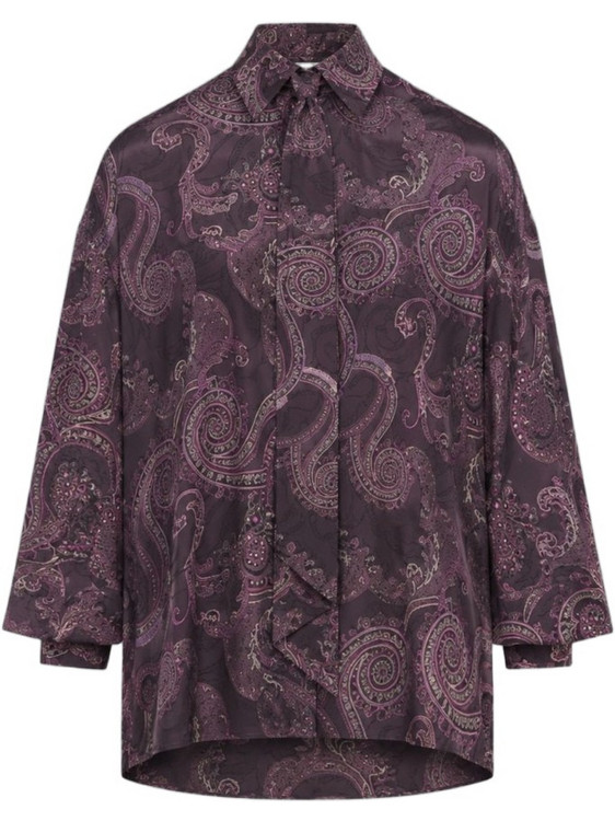 Ciel Concept Phoebe Μακρυμάνικο Γυναικείο Πουκάμισο Μωβ GRPREFALL44
