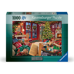 Puzzle Ravensburger Christmas Cabin 1000 Κομμάτια