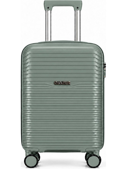 Amber AM1020 Βαλίτσα Μεσαία 65x41x25cm με 4 Ρόδες Χακί