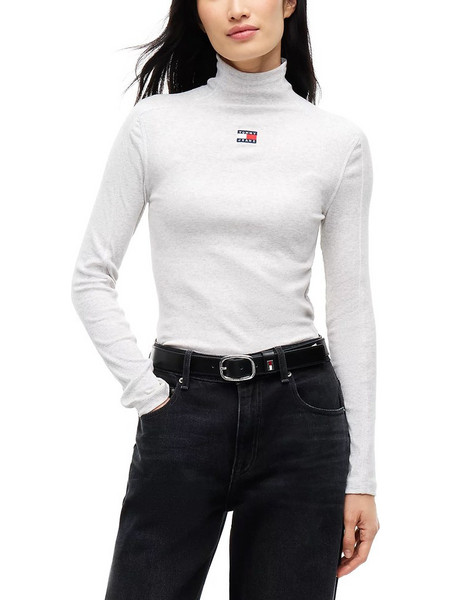 Tommy Jeans Γυναικείο Χειμερινό Top Βαμβακερό Γκρι DW0DW23251-P08